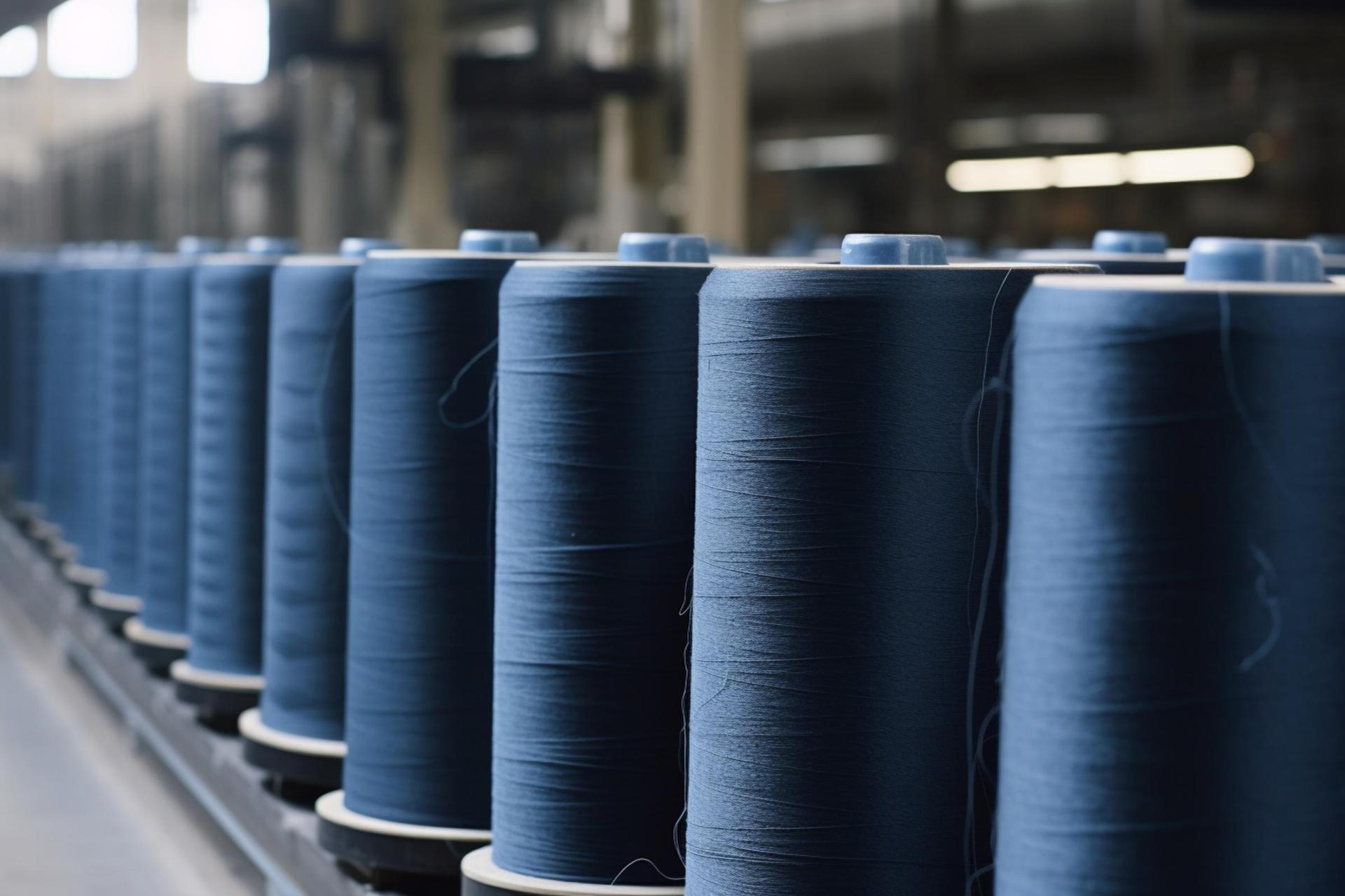 yarn cones for weaving in a factory