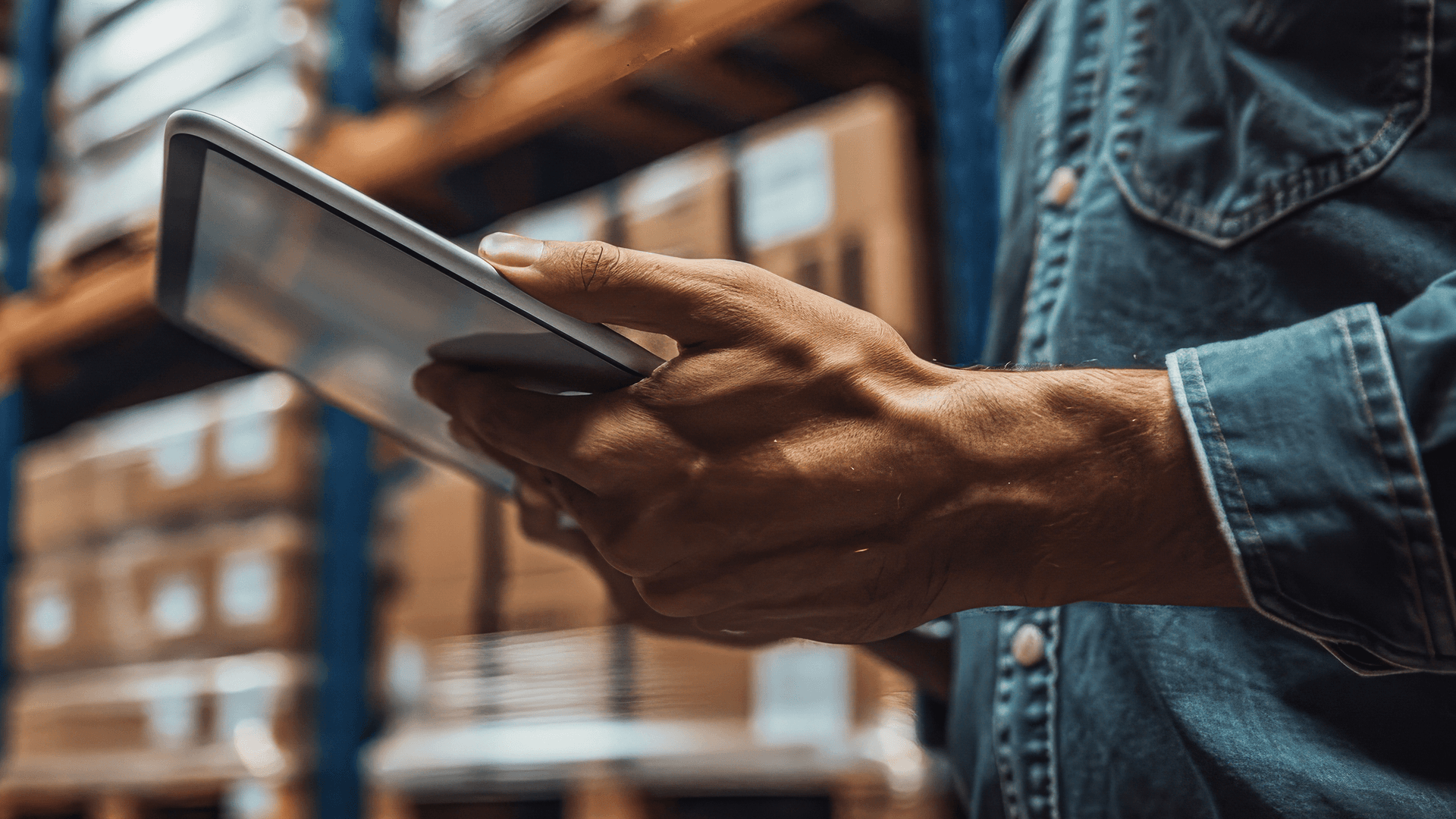 consumer using mobile phone to scan QR label on garment